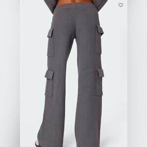 Gray Women's Cargo Knit Pants